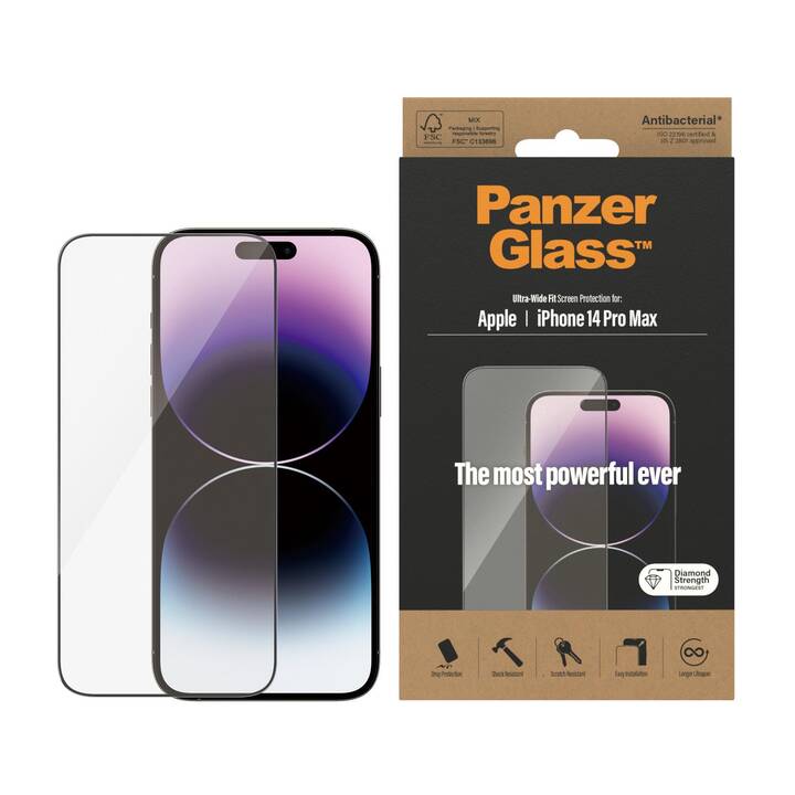 PANZERGLASS Film de protection d'écran Ultra Wide Fit  (iPhone 14 Pro Max, 1 pièce)