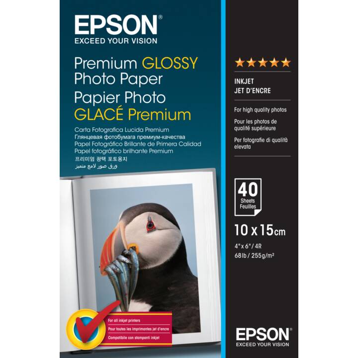 EPSON Fotopapier (40 Blatt, A6, 255 g/m2)