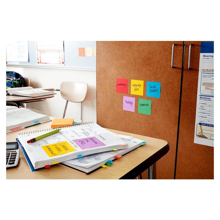 POST-IT Notes autocollantes Super Sticky Playful (6 x 90 feuille, Coloris assortis)