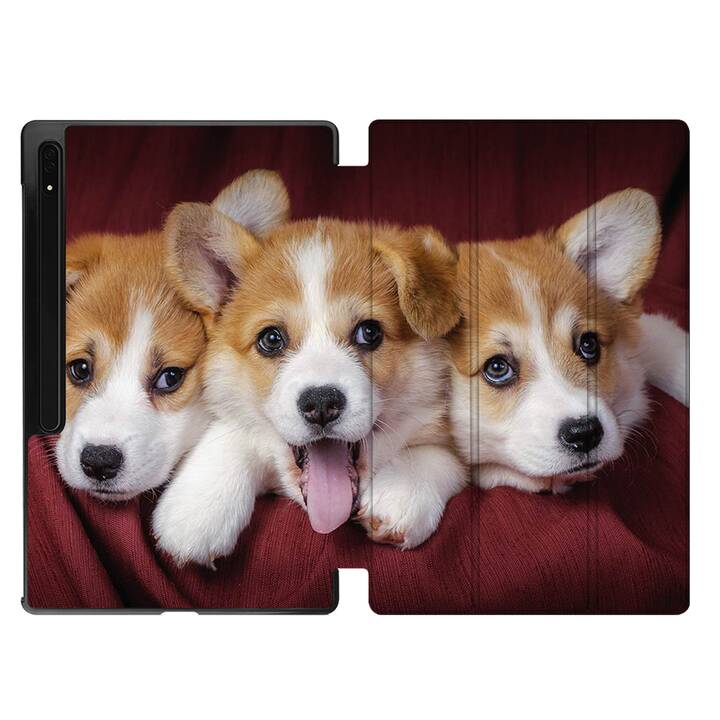 EG Hülle für Samsung Galaxy Tab S8 Ultra 14.6" (2022) - Braun - Hunde