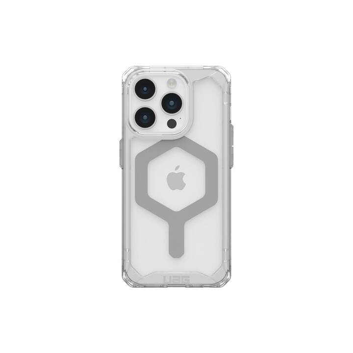 URBAN ARMOR GEAR Backcover (iPhone 15 Pro, Silber, Transparent, Weiss)