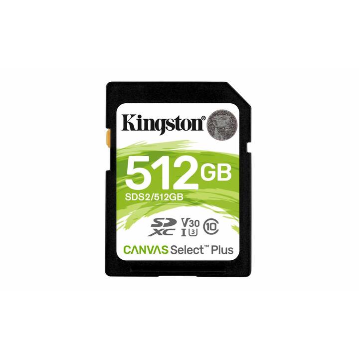 KINGSTON TECHNOLOGY SDXC Canvas Select Plus (UHS-I Class 1, 512 GB, 100 MB/s)