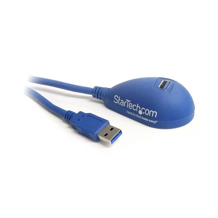 STARTECH.COM Verlängerungskabel USB3SEXT5DSK (USB, 1.5 m, Blau)