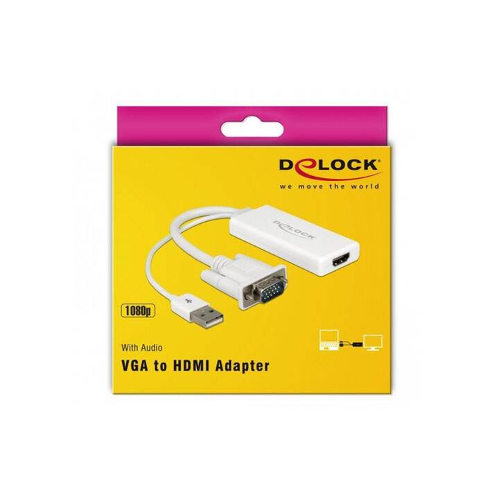 DELOCK Convertitore video (USB di tipo A, VGA)