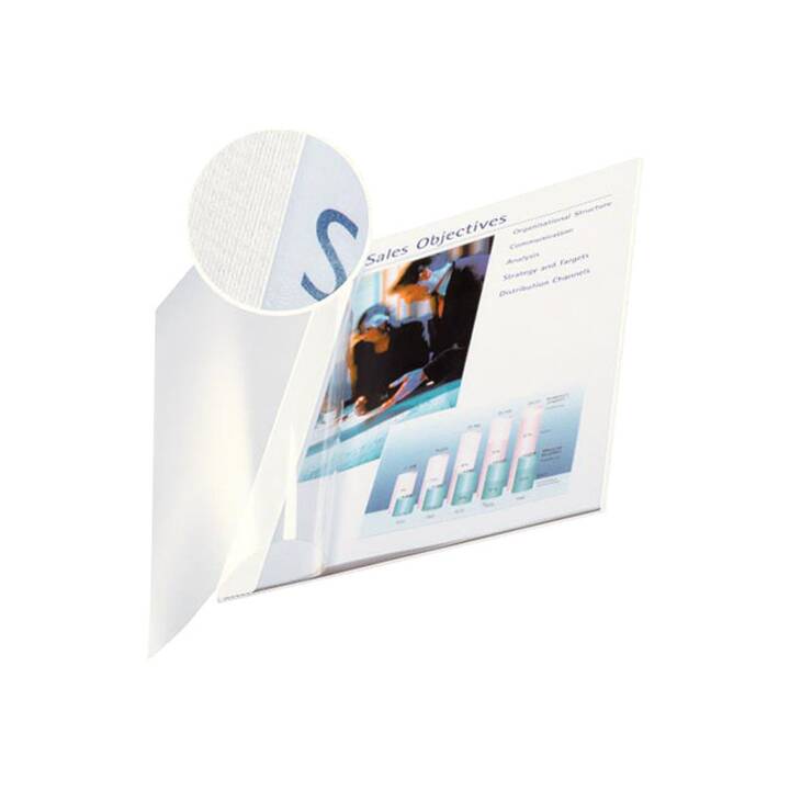 LEITZ Couverture de reliure thermique (21 cm, Blanc, Transparent)