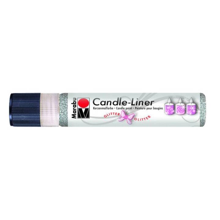 MARABU Kerzenmalfarbe Candle-Liner (25 ml, Silber, Mehrfarbig)