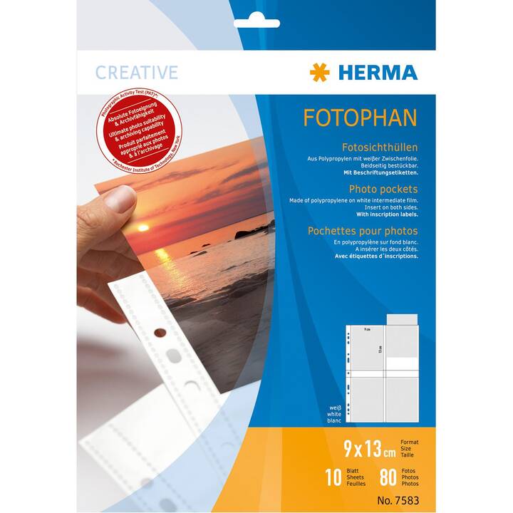 HERMA Dossiers chemises (Blanc, A4, 10 pièce)