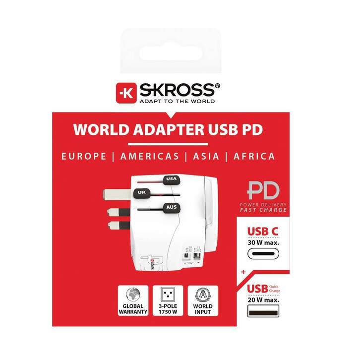 SKROSS Reiseadapter AC30PD (Weltweit)