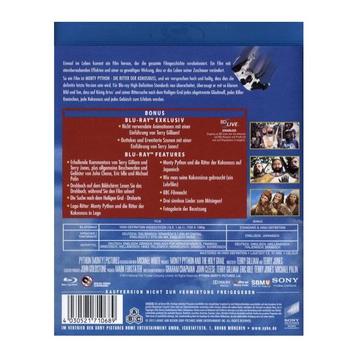 Monty Python Die Ritter der Kokosnuss (Bluray, DE, IT, EN,