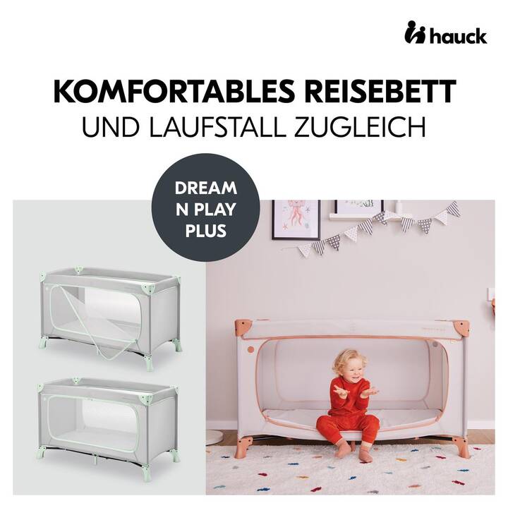 HAUCK Dream N Play Plus Dusty Bett (125 cm x 76 cm)