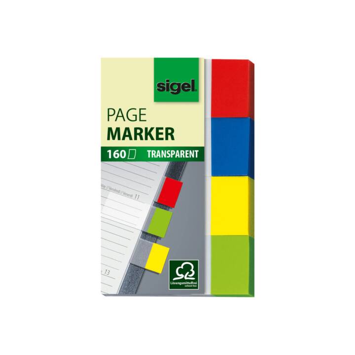 SIGEL Blocchetti memo (4 x 40 foglio, Giallo, Verde, Rosso, Blu)