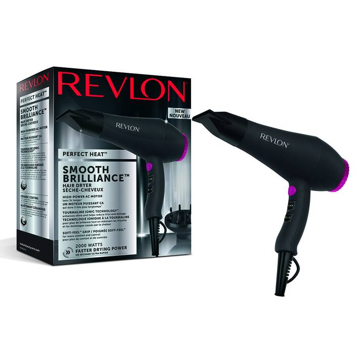 REVLON Smooth Brilliance AC (RVDR5251E) (2000 W, Schwarz, Pink)