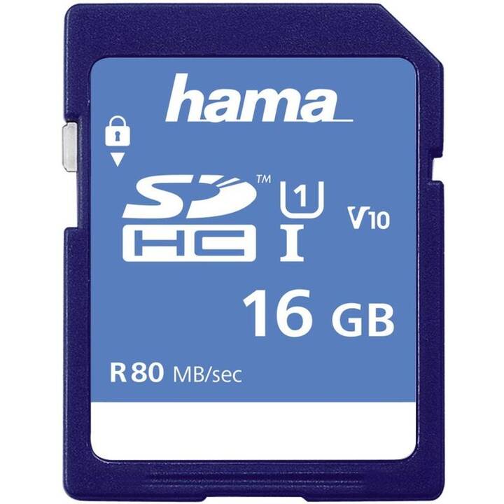HAMA SDHC 00124134 (Class 10, 16 GB, 80 MB/s)