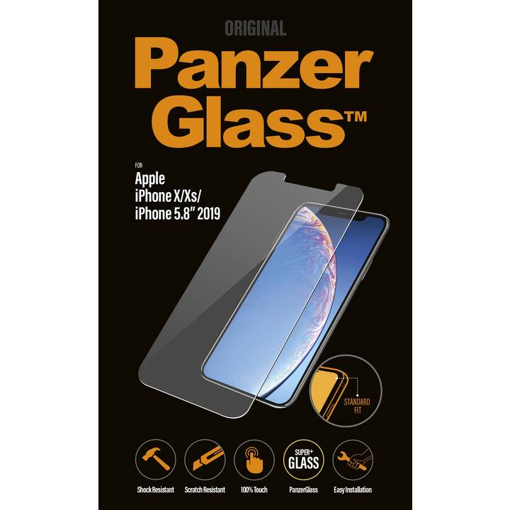 PANZERGLASS Verre de protection d'écran (Clair, iPhone 11 Pro, iPhone X, iPhone XS)
