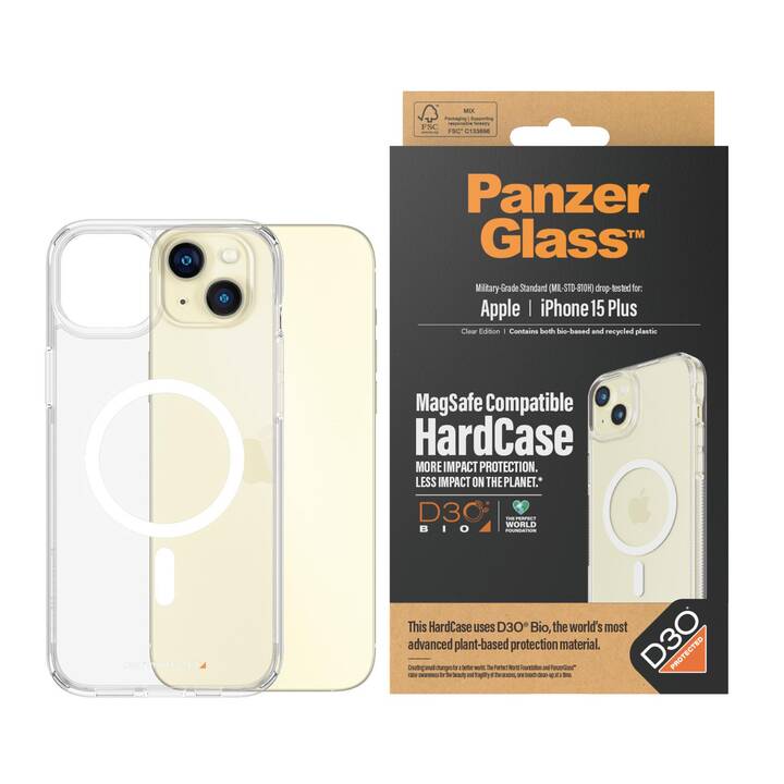 PANZERGLASS Backcover MagSafe (iPhone 15 Plus, Transparent)