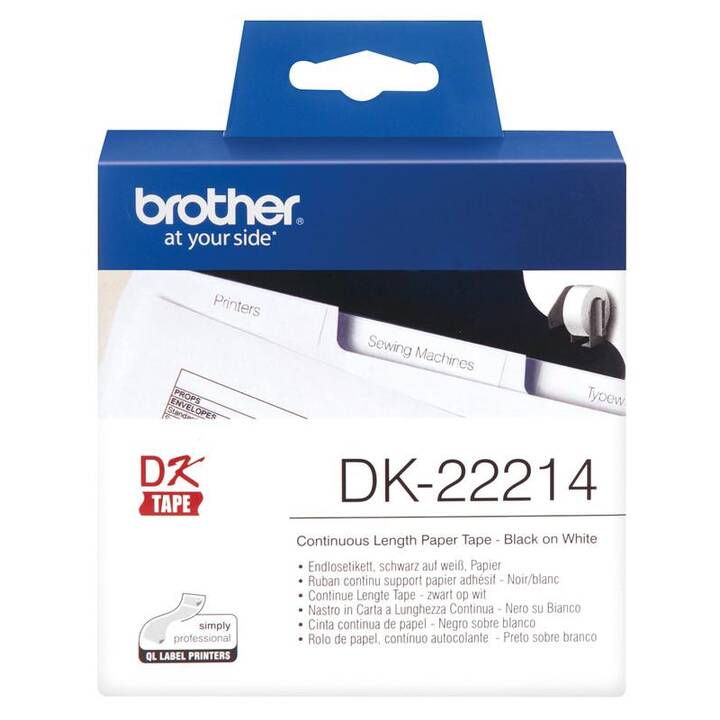 BROTHER DK-22214 Rotolo di etichette (1 pezzo, 12 mm x 30.48 m)