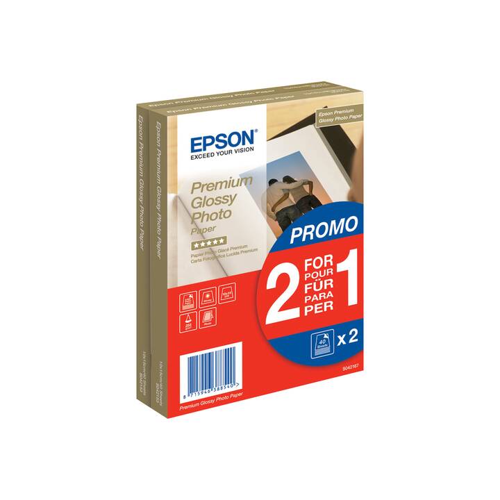 EPSON Premium Fotopapier (80 Blatt, 100 x 150 mm, 255 g/m2)