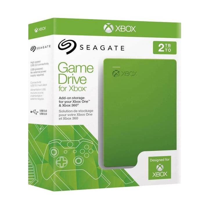 SEAGATE Game Drive for Xbox (USB Typ-A, 2000 GB, Grün)