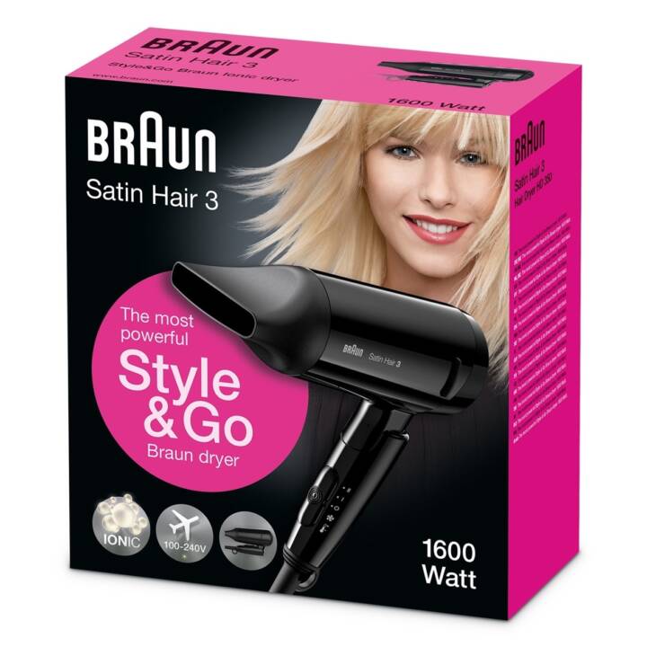 BRAUN  Satin Hair 3 HD 350 (1600.0 W, Noir)