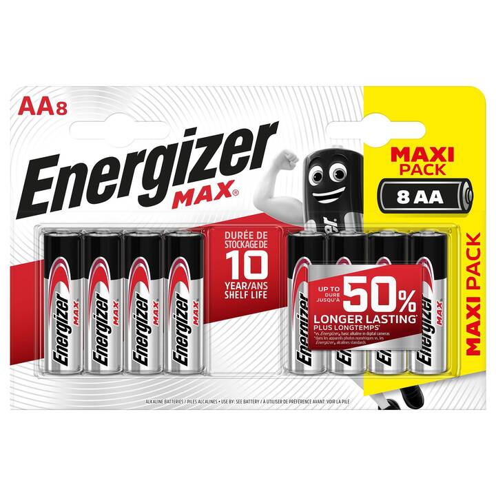 ENERGIZER Maxx Batterie (AA / Mignon / LR6, 8 pièce)