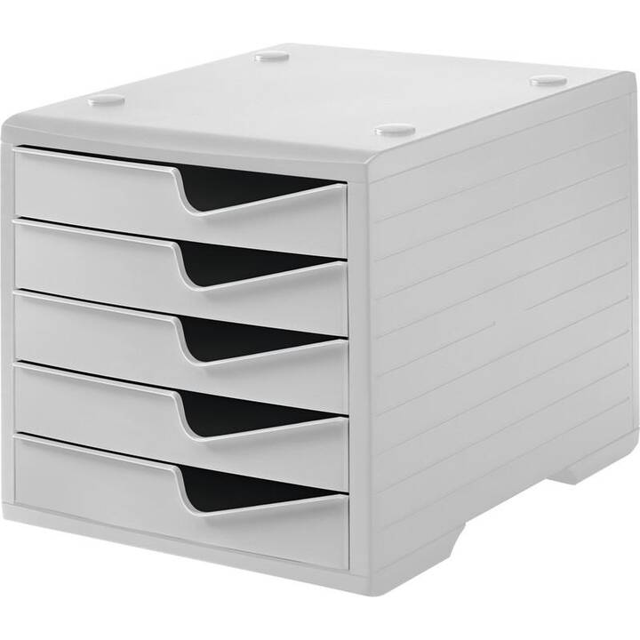 STYRO Büroschubladenbox (C4, 27 cm  x 34 cm  x 25.5 cm, Grau)
