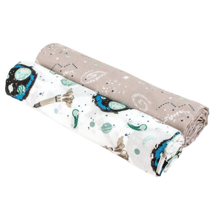 BEBE AU LAIT Tissu en coton Oh-So-Soft Space & Galaxy (Façonné)