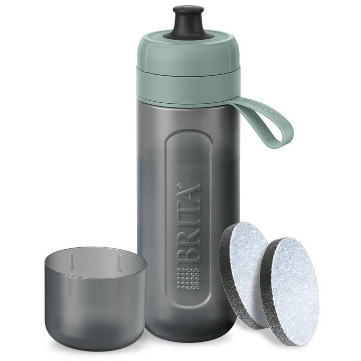 BRITA Wasserfilter-Flasche Active (0.6 l, Dunkelgrün, Grün)