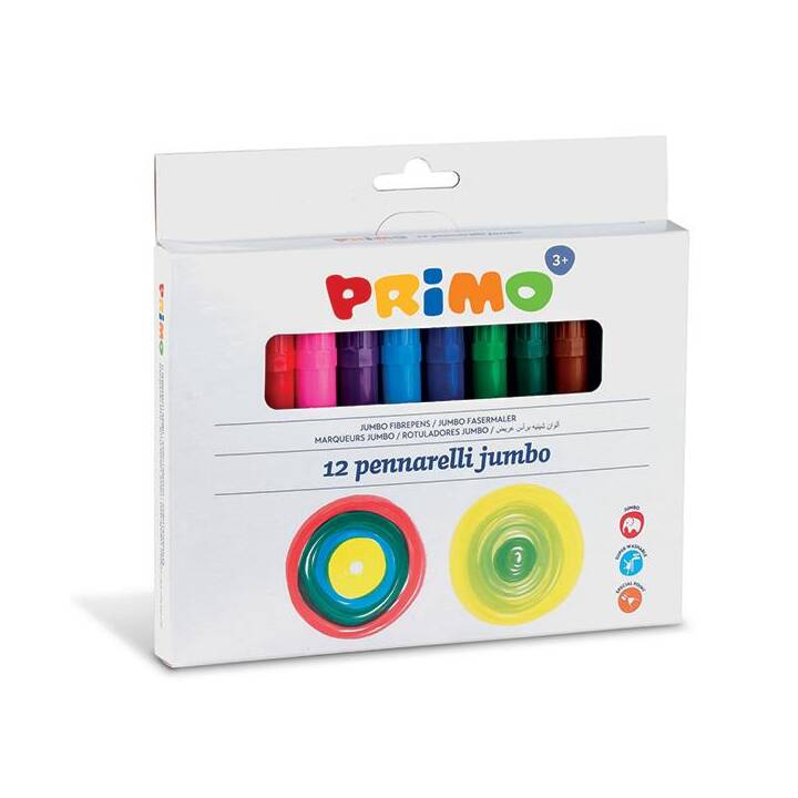 PRIMO Jumbo Filzstift (Mehrfarbig, 12 Stück)