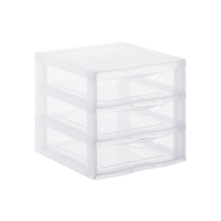 ROTHO Büroschubladenbox (A6, 18 cm  x 21 cm  x 17 cm, Transparent)