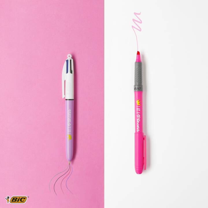 BIC Kugelschreiber My Message Kit Princess (Mehrfarbig, Pink)