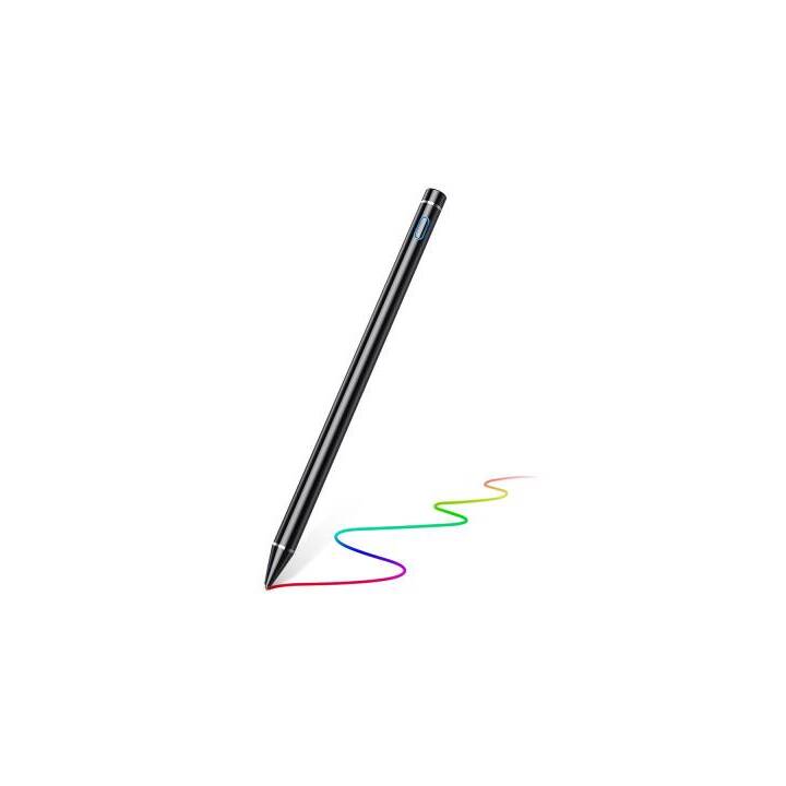 PASISIBICK 12 Stück Kugelschreiber Mit Stylus – Hellblau, 2-in-1 Für Papier & Touchscreen, Schwarze Tinte 1,0 Mm