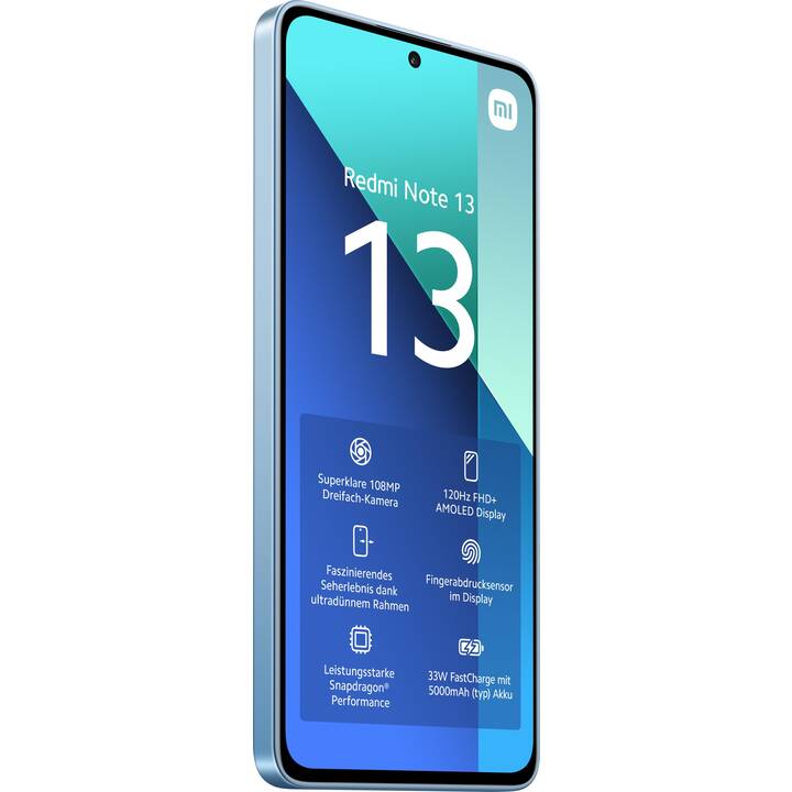 XIAOMI Redmi Note 13 (256 GB, Eisblau, 6.67", 108 MP)