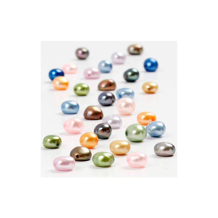 CREATIV COMPANY Perlen (70 Stück, Perlmutt, Mehrfarbig)