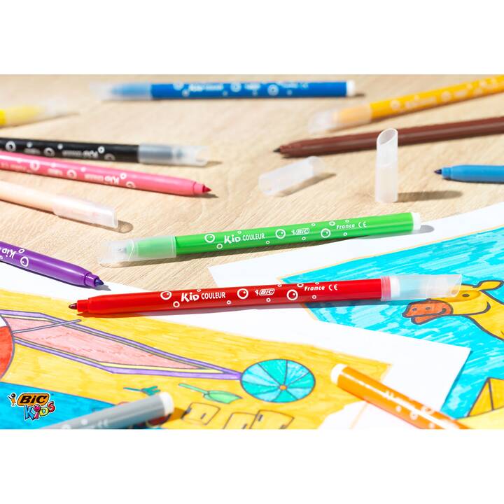 BIC Crayon feutre (Multicolore, 18 pièce)