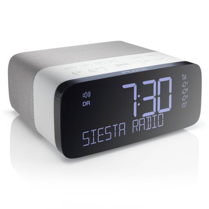 PURE Siesta Rise Radiowecker (Weiss, Schwarz)