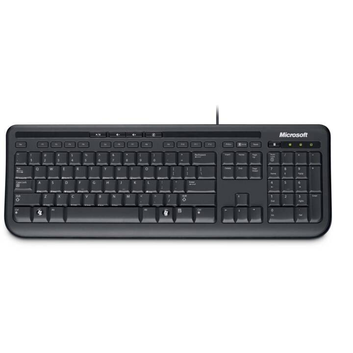 MICROSOFT Wired Keyboard 600 (USB, Suisse, Câble)