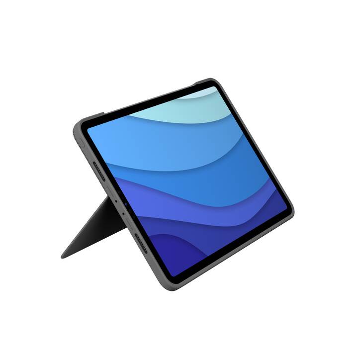 LOGITECH Combo Touch Type Cover / Tablet Tastatur (11", iPad Pro (3. Gen. 2018), iPad Pro (3. Gen. 2018), iPad Pro (2016), Grau)
