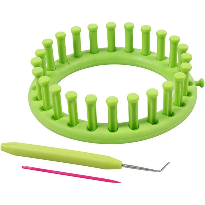 CREATIV COMPANY Métier à tisser à tricoter (12 cm, Vert)