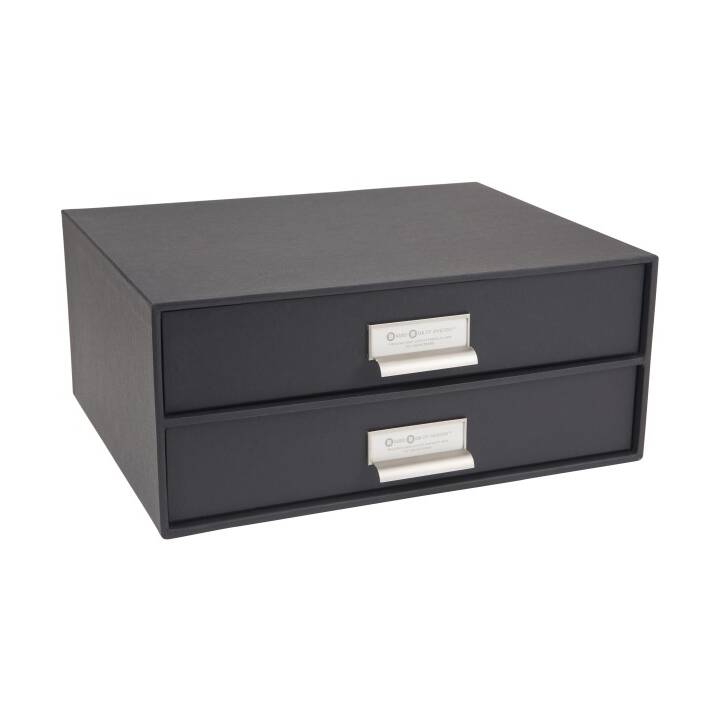 BIGSO Büroschubladenbox (C4, 33 cm  x 25.5 cm  x 14.5 cm, Dunkelgrau)