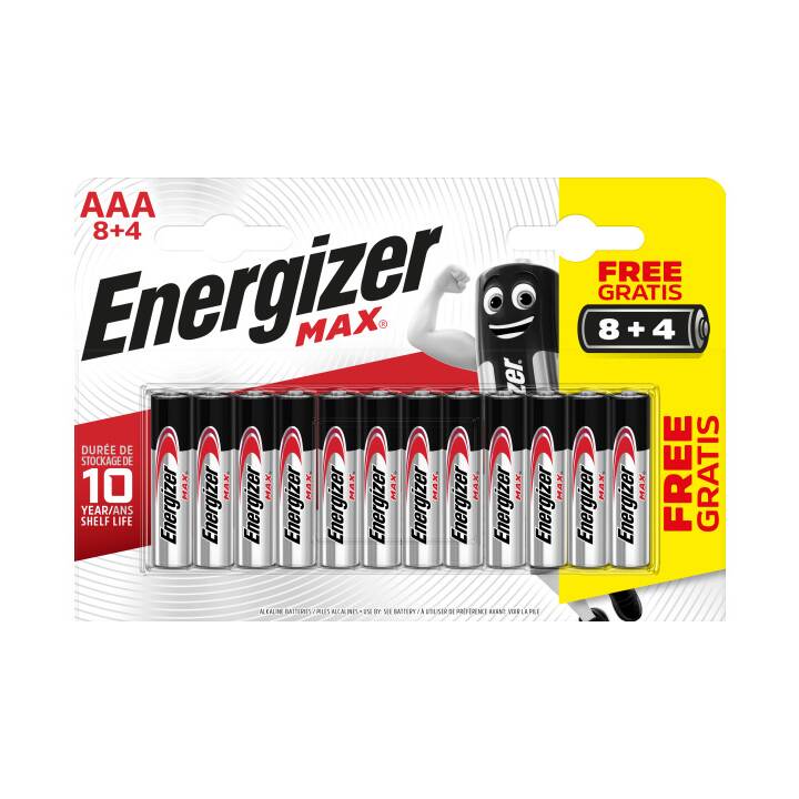 ENERGIZER Max Batterie (AAA / Micro / LR03, 12 Stück)