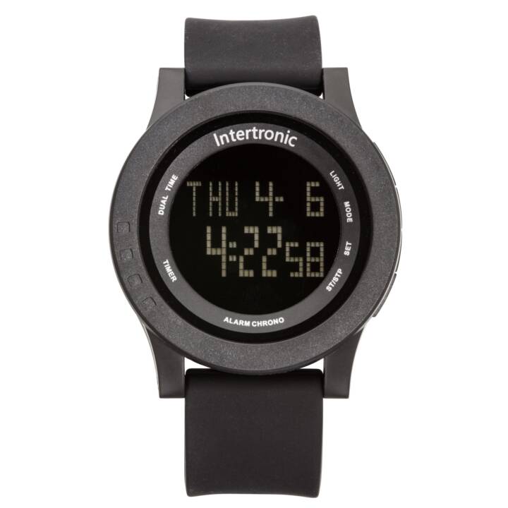 INTERTRONIC Digitaluhr (ID17E-2195 Black)