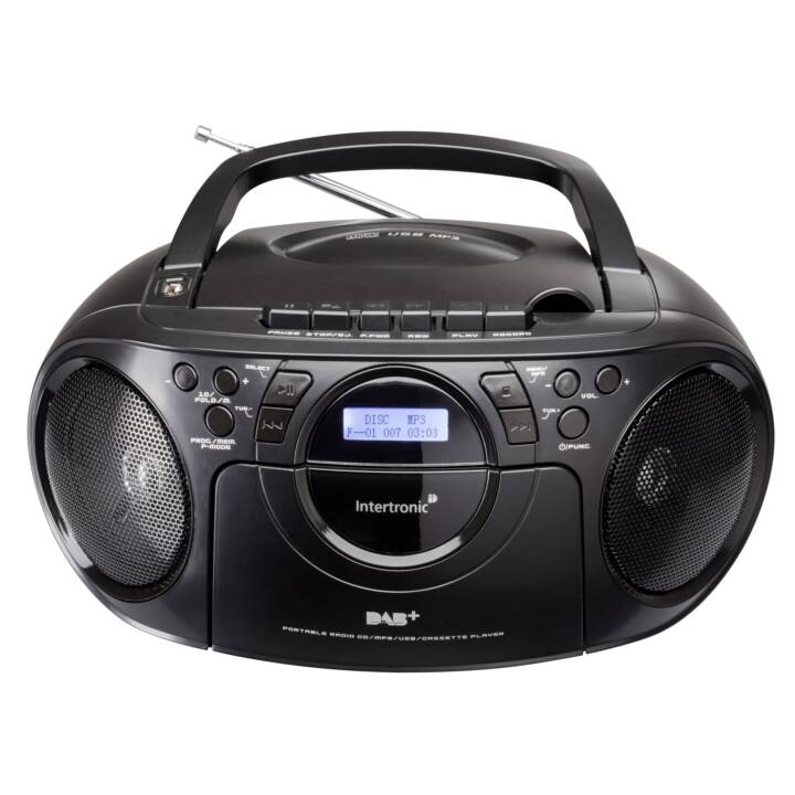 INTERTRONIC MCD-110 Radio pour cuisine / -salle de bain (Noir)