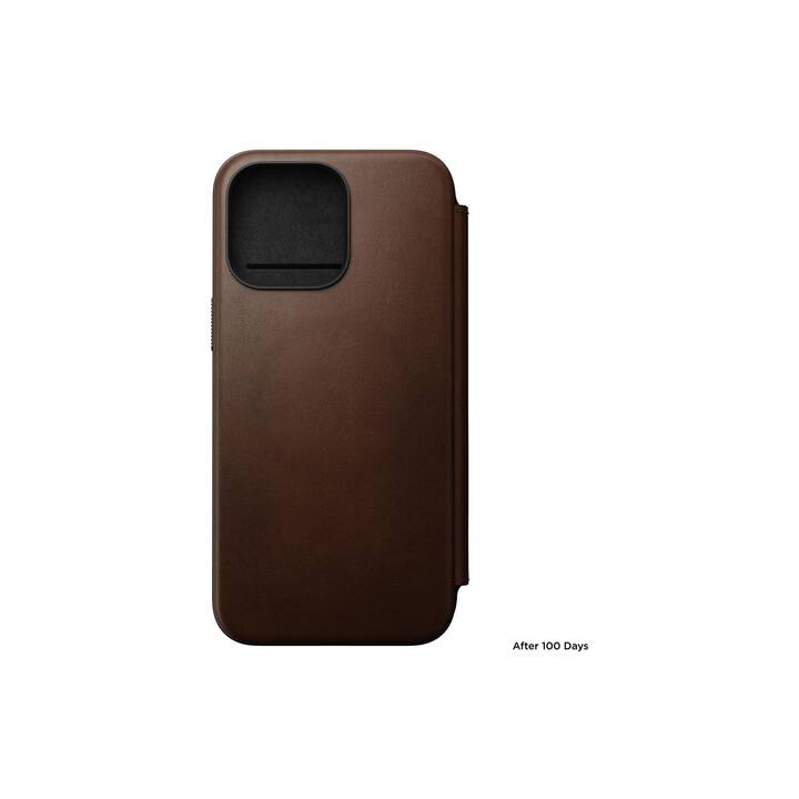 NOMAD GOODS Flipcover Modern (iPhone 15 Pro Max, Brun)
