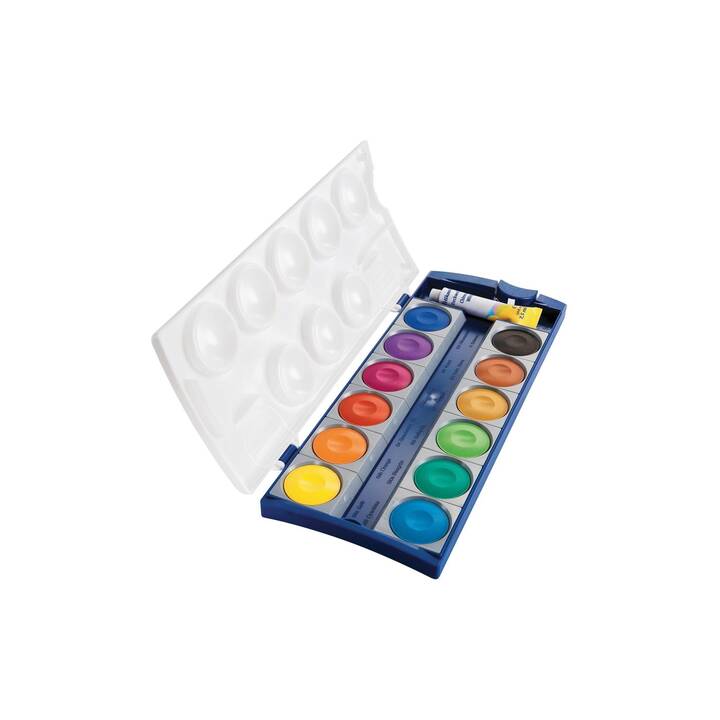 PELIKAN Wasserfarbe Set (7.5 ml, Violett, Gelb, Braun, Orange, Grün, Blau, Pink, Türkis, Weiss, Rosa, Mehrfarbig)
