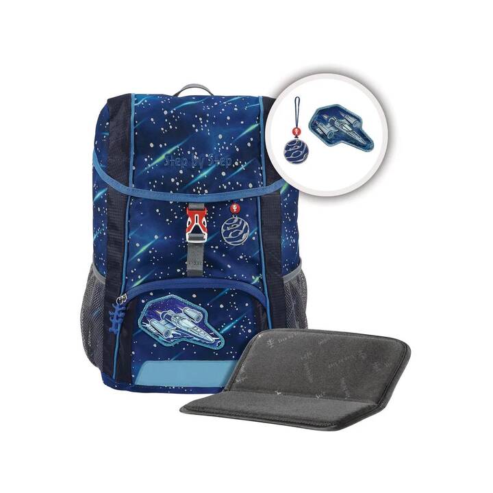 STEP BY STEP Kindergartenrucksack Kid Reflect Star Shuttle Elio (13 l, Blau)