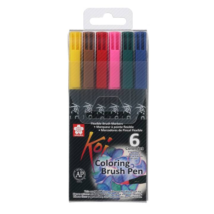 SAKURA Koi Crayon feutre (Multicolore, 6 pièce)