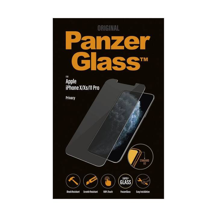 PANZERGLASS Film de protection d'écran Privacy (iPhone XS, iPhone X, iPhone 11 Pro)