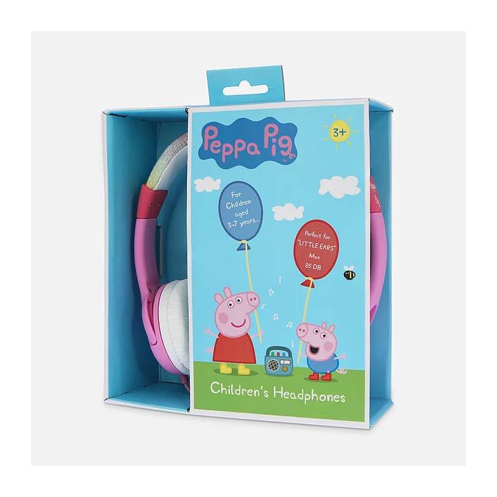 OTL TECHNOLOGIES Peppa Pig Glitter Rainbow Casque d'écoute pour enfants (On-Ear, Multicolore, Pink)