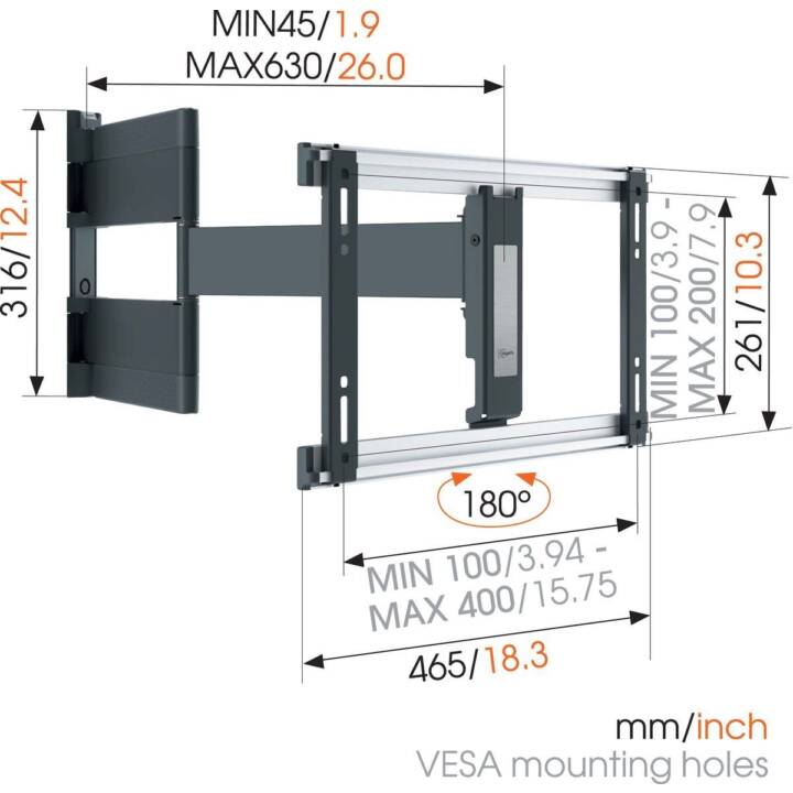 VOGEL'S Support mural pour TV THIN 546 ExtraThin (40" – 65")