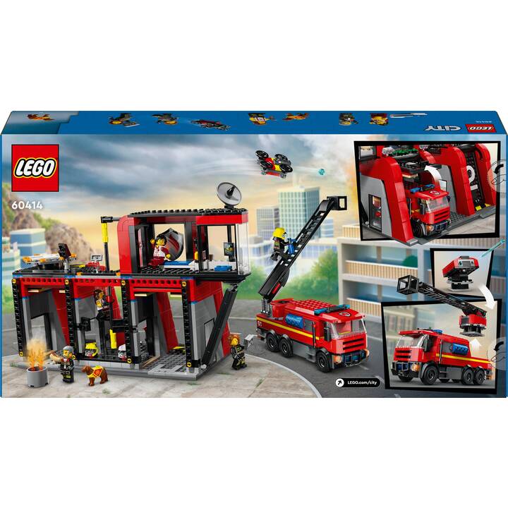 LEGO City Feuerwehrstation mit Drehleiterfahrzeug (60414)